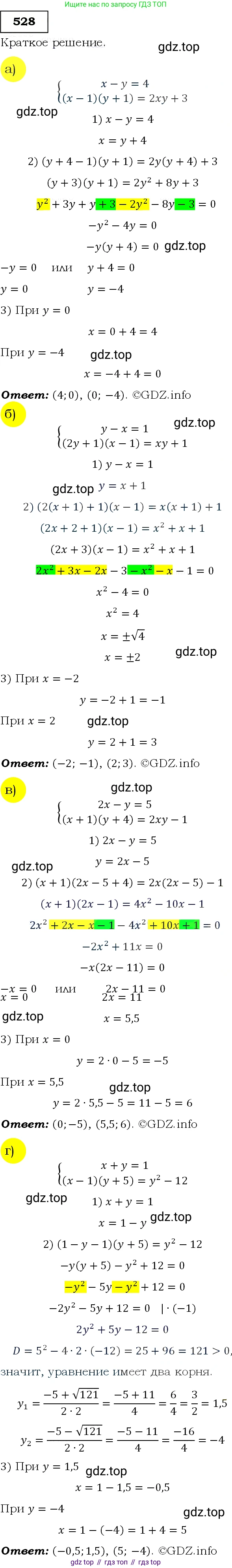 Алгебра, 9 класс Учебник, авторы: Макарычев Юрий Николаевич, Миндюк Нора Григорьевна, Нешков Константин Иванович, Суворова Светлана Борисовна, издательство Просвещение, Москва, 2014 - 2024, страница 140, номер 528, Решение 3