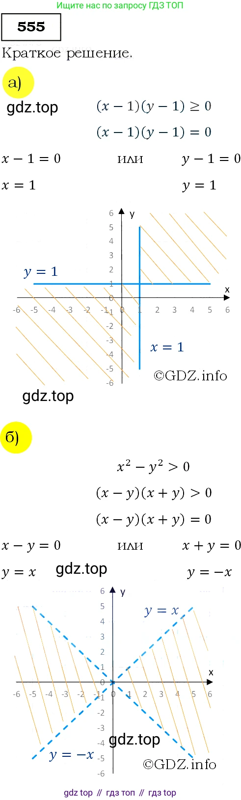 Алгебра, 9 класс Учебник, авторы: Макарычев Юрий Николаевич, Миндюк Нора Григорьевна, Нешков Константин Иванович, Суворова Светлана Борисовна, издательство Просвещение, Москва, 2014 - 2024, страница 143, номер 555, Решение 3