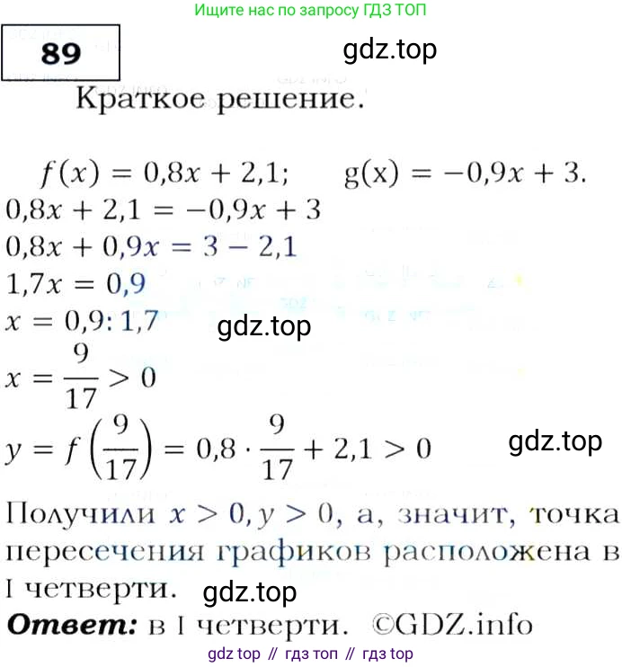Алгебра, 9 класс Учебник, авторы: Макарычев Юрий Николаевич, Миндюк Нора Григорьевна, Нешков Константин Иванович, Суворова Светлана Борисовна, издательство Просвещение, Москва, 2014 - 2024, страница 31, номер 89, Решение 3