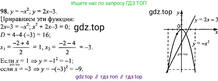 Алгебра, 9 класс Учебник, авторы: Макарычев Юрий Николаевич, Миндюк Нора Григорьевна, Нешков Константин Иванович, Суворова Светлана Борисовна, издательство Просвещение, Москва, 2014 - 2024, страница 37, номер 98, Решение 3