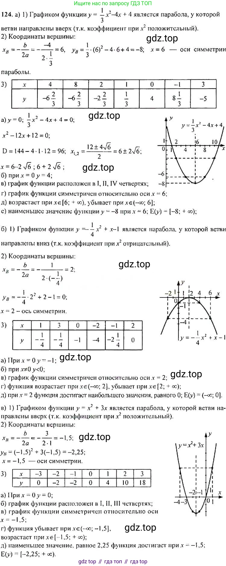 Алгебра, 9 класс Учебник, авторы: Макарычев Юрий Николаевич, Миндюк Нора Григорьевна, Нешков Константин Иванович, Суворова Светлана Борисовна, издательство Просвещение, Москва, 2014 - 2024, страница 48, номер 124, Решение 4