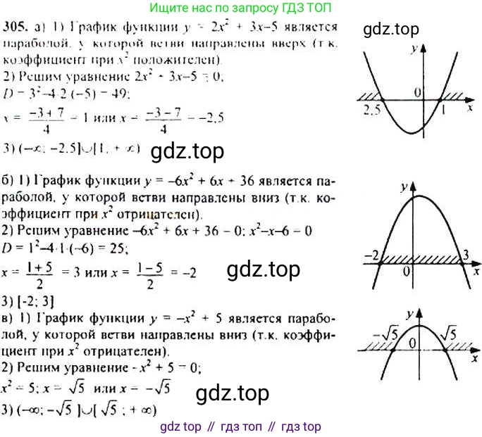 Алгебра, 9 класс Учебник, авторы: Макарычев Юрий Николаевич, Миндюк Нора Григорьевна, Нешков Константин Иванович, Суворова Светлана Борисовна, издательство Просвещение, Москва, 2014 - 2024, страница 90, номер 305, Решение 4
