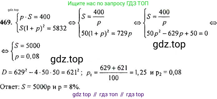 Алгебра, 9 класс Учебник, авторы: Макарычев Юрий Николаевич, Миндюк Нора Григорьевна, Нешков Константин Иванович, Суворова Светлана Борисовна, издательство Просвещение, Москва, 2014 - 2024, страница 124, номер 469, Решение 4