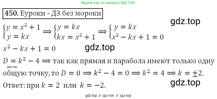 Алгебра, 9 класс Учебник, авторы: Макарычев Юрий Николаевич, Миндюк Нора Григорьевна, Нешков Константин Иванович, Суворова Светлана Борисовна, издательство Просвещение, Москва, 2014 - 2024, страница 121, номер 450, Решение 5