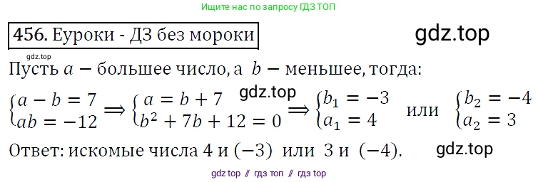 Алгебра, 9 класс Учебник, авторы: Макарычев Юрий Николаевич, Миндюк Нора Григорьевна, Нешков Константин Иванович, Суворова Светлана Борисовна, издательство Просвещение, Москва, 2014 - 2024, страница 122, номер 456, Решение 5