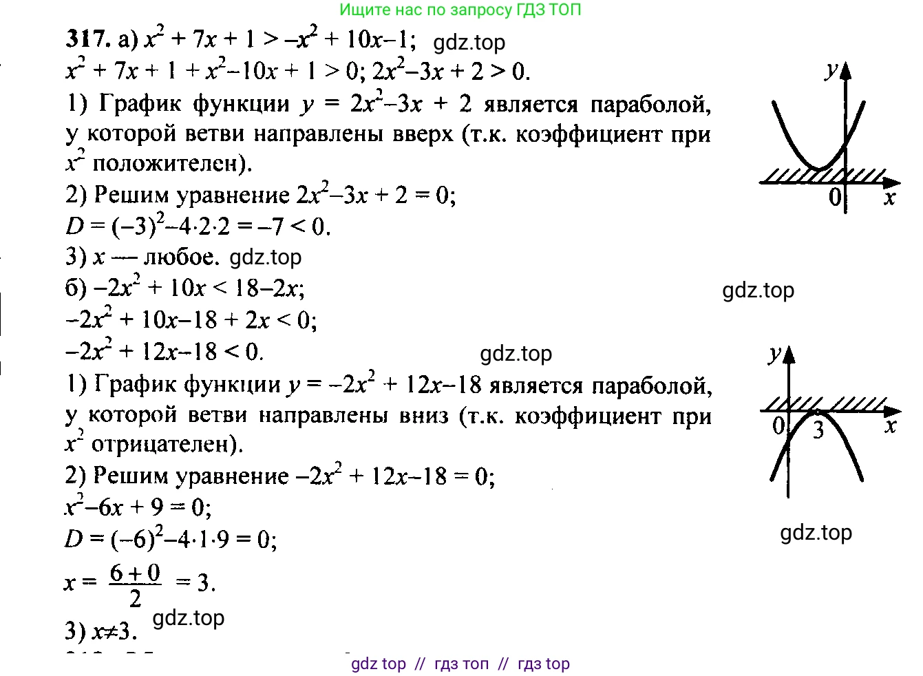 Алгебра, 9 класс Учебник, авторы: Макарычев Юрий Николаевич, Миндюк Нора Григорьевна, Нешков Константин Иванович, Суворова Светлана Борисовна, издательство Просвещение, Москва, 2014 - 2024, страница 91, номер 317, Решение 6