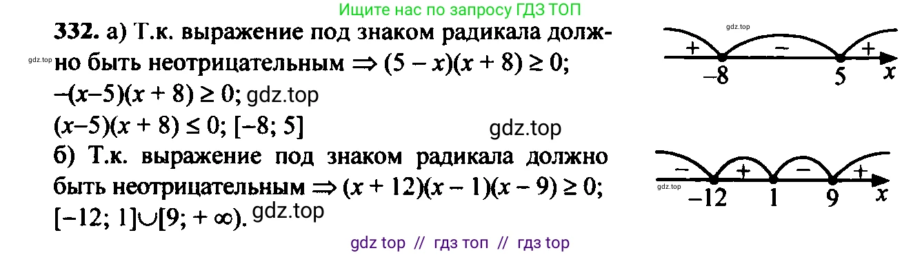 Алгебра, 9 класс Учебник, авторы: Макарычев Юрий Николаевич, Миндюк Нора Григорьевна, Нешков Константин Иванович, Суворова Светлана Борисовна, издательство Просвещение, Москва, 2014 - 2024, страница 97, номер 332, Решение 6