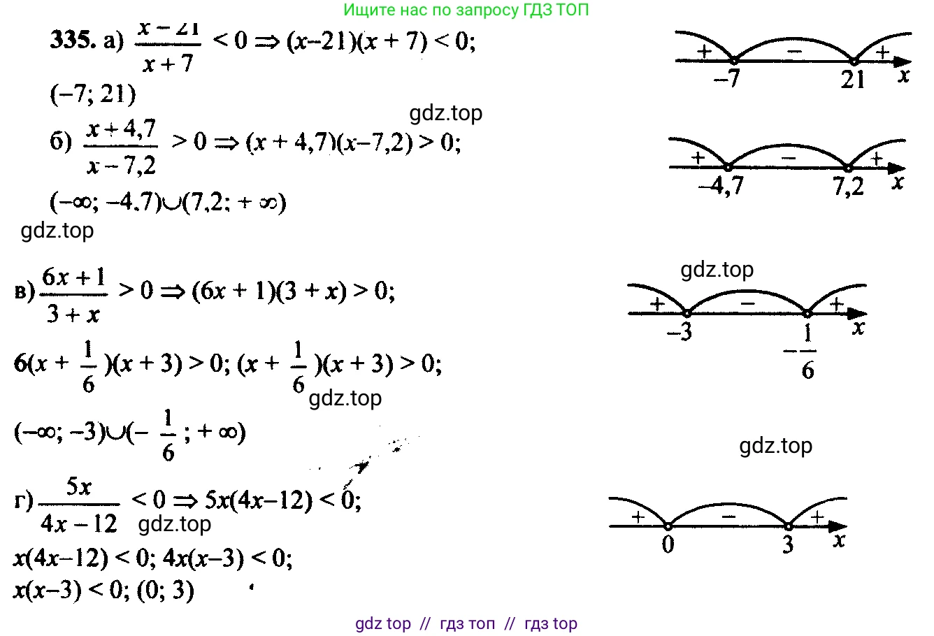 Алгебра, 9 класс Учебник, авторы: Макарычев Юрий Николаевич, Миндюк Нора Григорьевна, Нешков Константин Иванович, Суворова Светлана Борисовна, издательство Просвещение, Москва, 2014 - 2024, страница 97, номер 335, Решение 6
