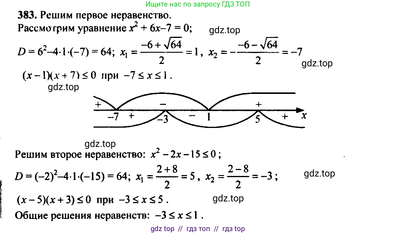 Алгебра, 9 класс Учебник, авторы: Макарычев Юрий Николаевич, Миндюк Нора Григорьевна, Нешков Константин Иванович, Суворова Светлана Борисовна, издательство Просвещение, Москва, 2014 - 2024, страница 106, номер 383, Решение 6