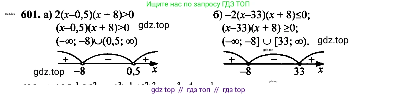 Алгебра, 9 класс Учебник, авторы: Макарычев Юрий Николаевич, Миндюк Нора Григорьевна, Нешков Константин Иванович, Суворова Светлана Борисовна, издательство Просвещение, Москва, 2014 - 2024, страница 154, номер 601, Решение 6