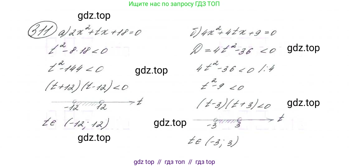 Алгебра, 9 класс Учебник, авторы: Макарычев Юрий Николаевич, Миндюк Нора Григорьевна, Нешков Константин Иванович, Суворова Светлана Борисовна, издательство Просвещение, Москва, 2014 - 2024, страница 91, номер 311, Решение 7