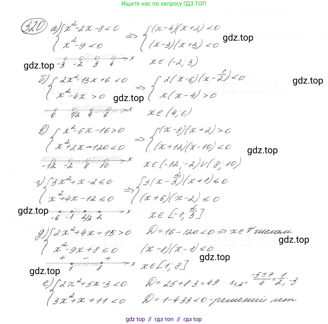 Алгебра, 9 класс Учебник, авторы: Макарычев Юрий Николаевич, Миндюк Нора Григорьевна, Нешков Константин Иванович, Суворова Светлана Борисовна, издательство Просвещение, Москва, 2014 - 2024, страница 92, номер 320, Решение 7