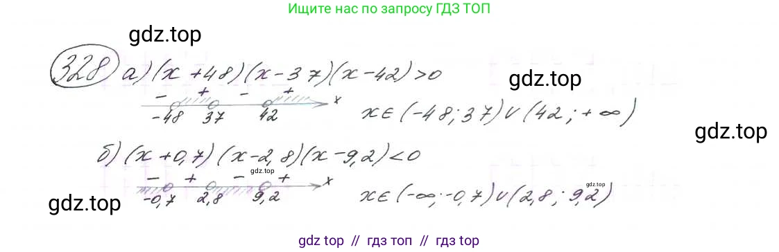 Алгебра, 9 класс Учебник, авторы: Макарычев Юрий Николаевич, Миндюк Нора Григорьевна, Нешков Константин Иванович, Суворова Светлана Борисовна, издательство Просвещение, Москва, 2014 - 2024, страница 96, номер 328, Решение 7