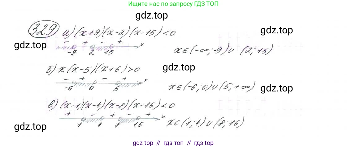 Алгебра, 9 класс Учебник, авторы: Макарычев Юрий Николаевич, Миндюк Нора Григорьевна, Нешков Константин Иванович, Суворова Светлана Борисовна, издательство Просвещение, Москва, 2014 - 2024, страница 96, номер 329, Решение 7