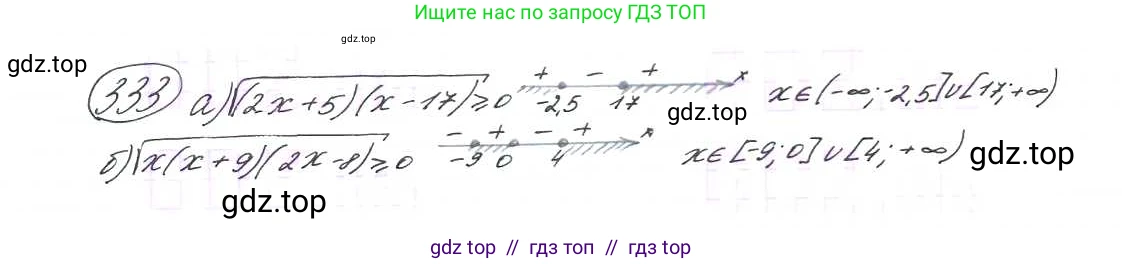 Алгебра, 9 класс Учебник, авторы: Макарычев Юрий Николаевич, Миндюк Нора Григорьевна, Нешков Константин Иванович, Суворова Светлана Борисовна, издательство Просвещение, Москва, 2014 - 2024, страница 97, номер 333, Решение 7