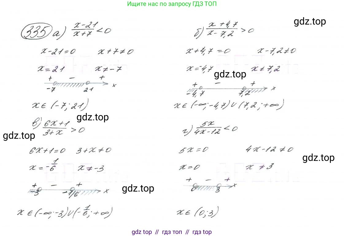 Алгебра, 9 класс Учебник, авторы: Макарычев Юрий Николаевич, Миндюк Нора Григорьевна, Нешков Константин Иванович, Суворова Светлана Борисовна, издательство Просвещение, Москва, 2014 - 2024, страница 97, номер 335, Решение 7