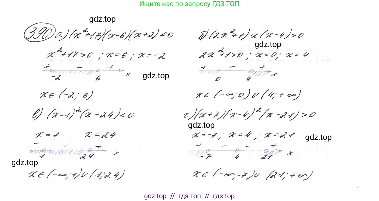 Алгебра, 9 класс Учебник, авторы: Макарычев Юрий Николаевич, Миндюк Нора Григорьевна, Нешков Константин Иванович, Суворова Светлана Борисовна, издательство Просвещение, Москва, 2014 - 2024, страница 107, номер 390, Решение 7