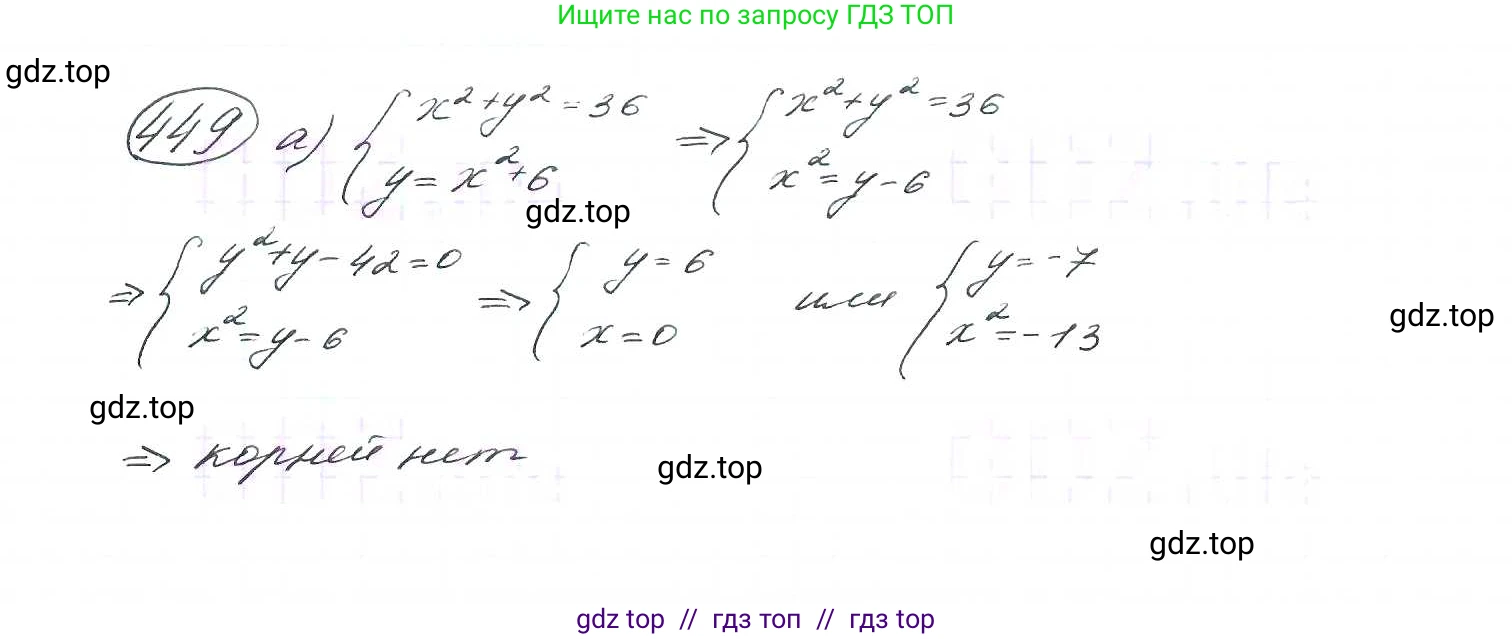 Алгебра, 9 класс Учебник, авторы: Макарычев Юрий Николаевич, Миндюк Нора Григорьевна, Нешков Константин Иванович, Суворова Светлана Борисовна, издательство Просвещение, Москва, 2014 - 2024, страница 121, номер 449, Решение 7