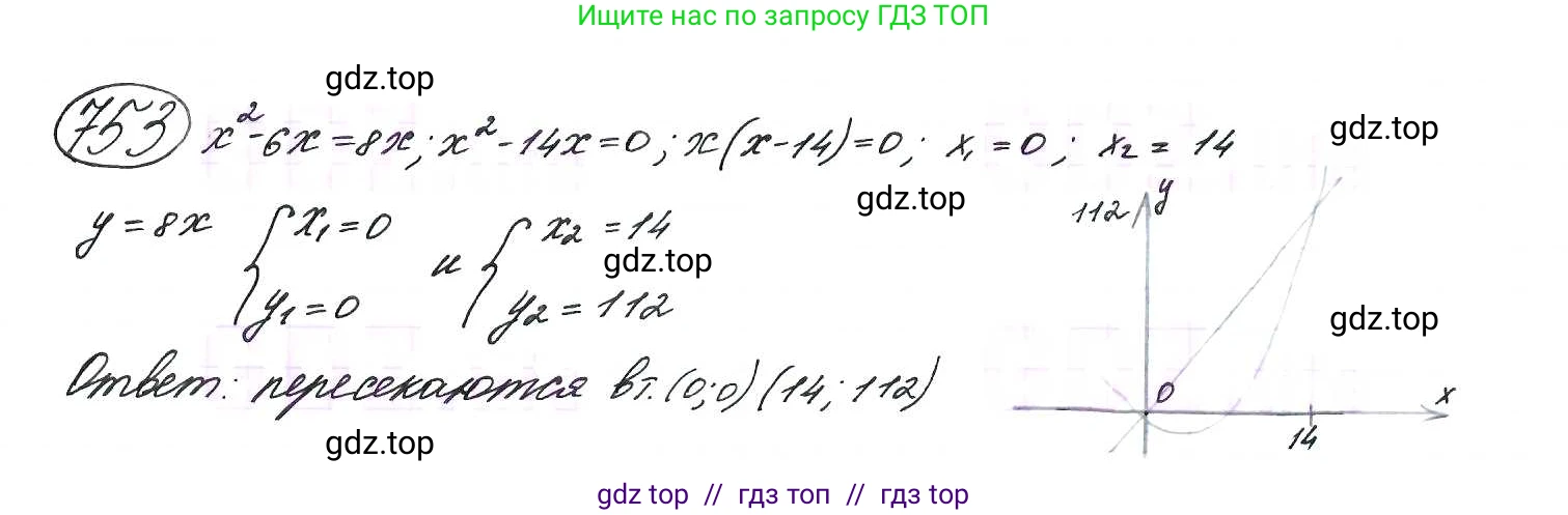 Алгебра, 9 класс Учебник, авторы: Макарычев Юрий Николаевич, Миндюк Нора Григорьевна, Нешков Константин Иванович, Суворова Светлана Борисовна, издательство Просвещение, Москва, 2014 - 2024, страница 191, номер 753, Решение 7