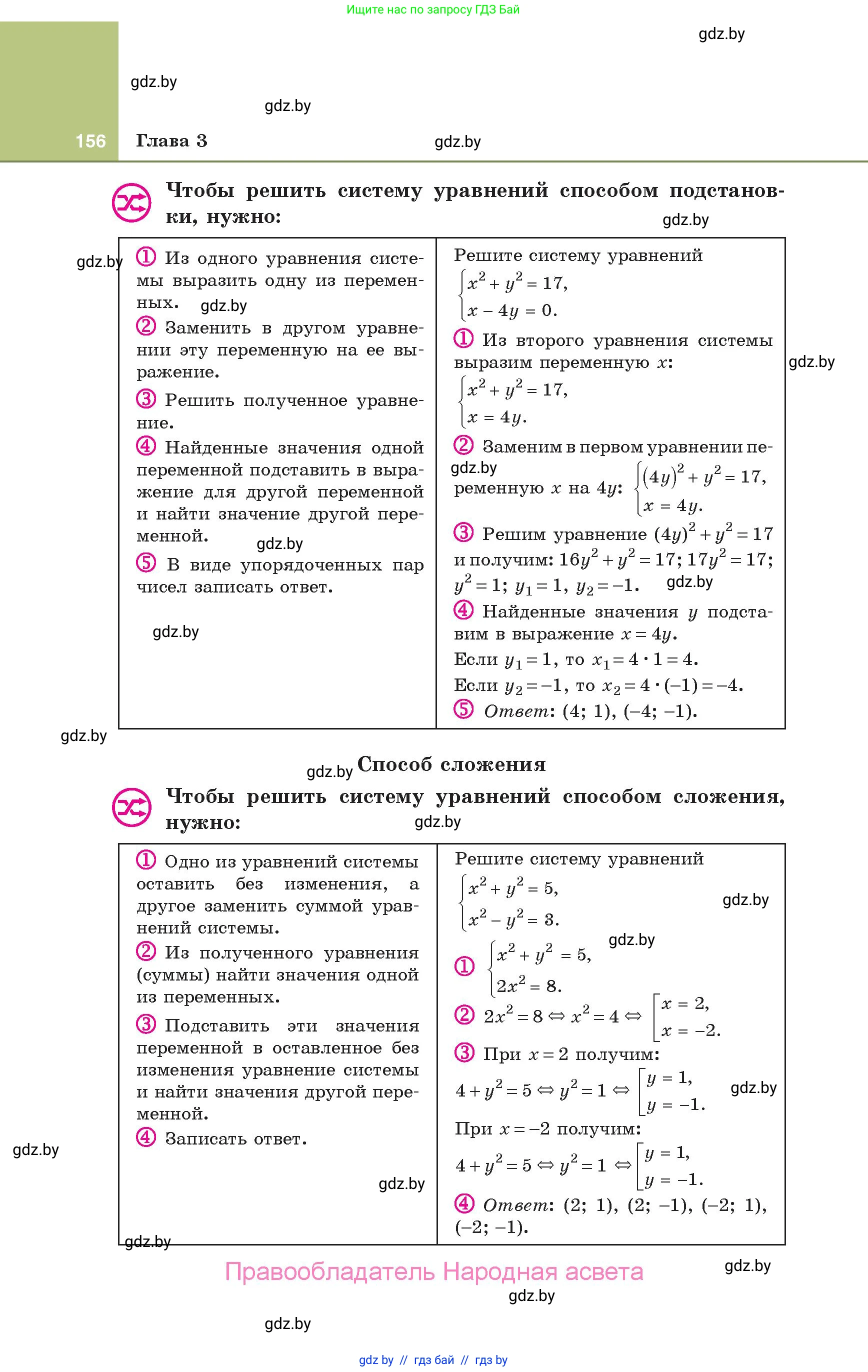 Алгебра, 10 класс Учебник, авторы: Арефьева Ирина Глебовна, Пирютко Ольга Николаевна, издательство Народная асвета, Минск, 2019, голубого цвета, страница 156