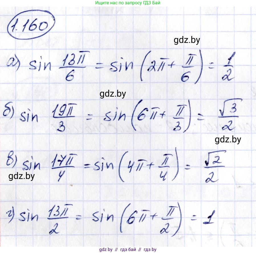 Алгебра, 10 класс Учебник, авторы: Арефьева Ирина Глебовна, Пирютко Ольга Николаевна, издательство Народная асвета, Минск, 2019, голубого цвета, страница 67, номер 1.160, Решение