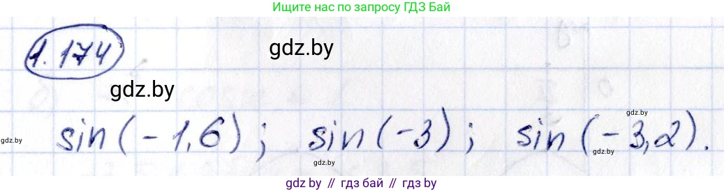 Алгебра, 10 класс Учебник, авторы: Арефьева Ирина Глебовна, Пирютко Ольга Николаевна, издательство Народная асвета, Минск, 2019, голубого цвета, страница 69, номер 1.174, Решение