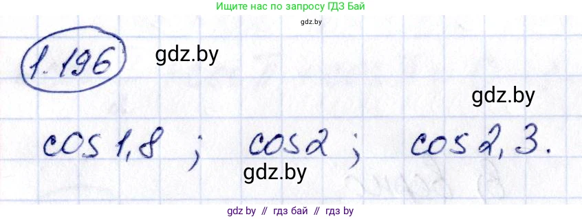 Алгебра, 10 класс Учебник, авторы: Арефьева Ирина Глебовна, Пирютко Ольга Николаевна, издательство Народная асвета, Минск, 2019, голубого цвета, страница 70, номер 1.196, Решение