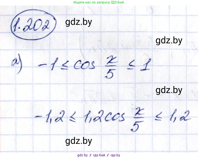 Алгебра, 10 класс Учебник, авторы: Арефьева Ирина Глебовна, Пирютко Ольга Николаевна, издательство Народная асвета, Минск, 2019, голубого цвета, страница 71, номер 1.202, Решение