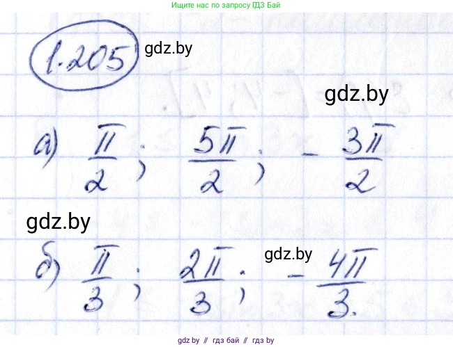Алгебра, 10 класс Учебник, авторы: Арефьева Ирина Глебовна, Пирютко Ольга Николаевна, издательство Народная асвета, Минск, 2019, голубого цвета, страница 71, номер 1.205, Решение