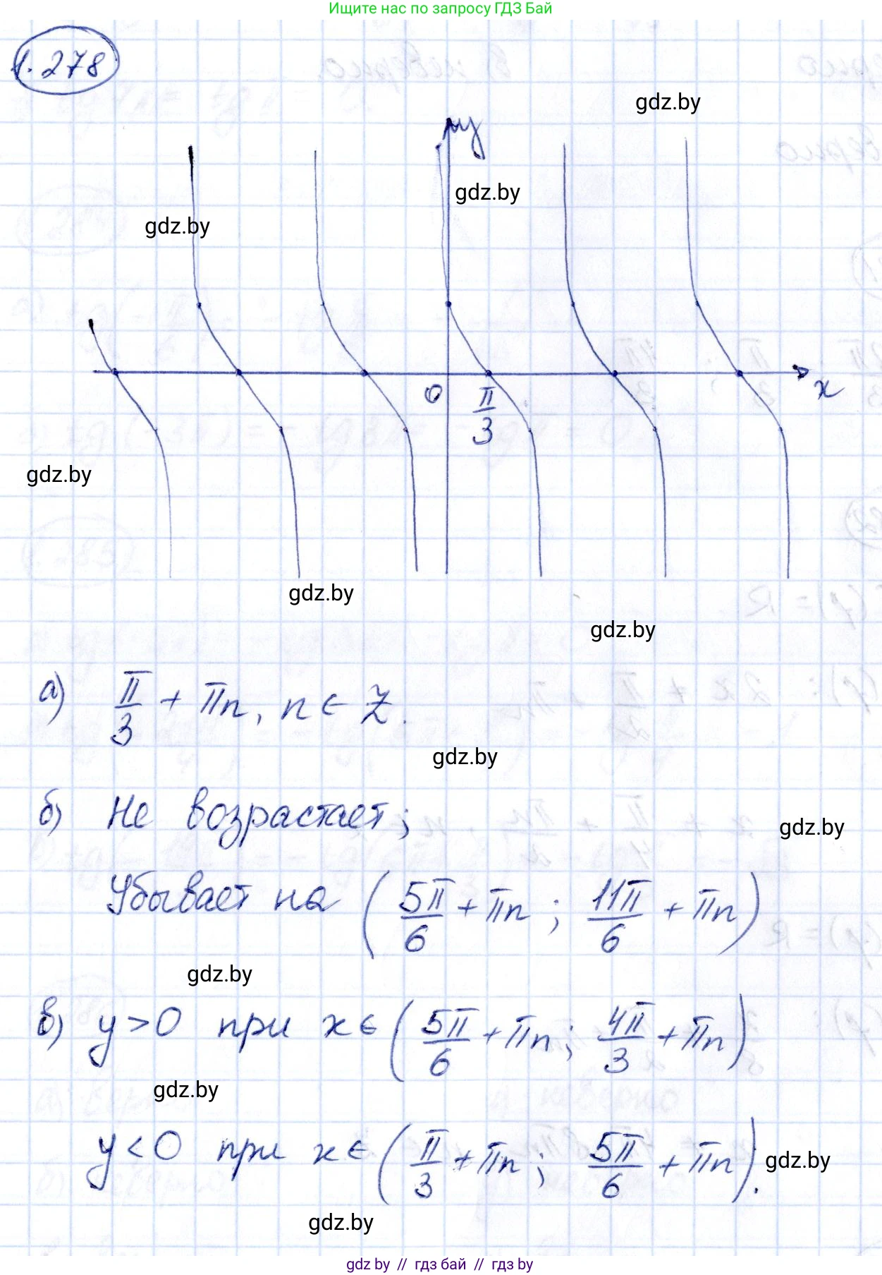 Алгебра, 10 класс Учебник, авторы: Арефьева Ирина Глебовна, Пирютко Ольга Николаевна, издательство Народная асвета, Минск, 2019, голубого цвета, страница 84, номер 1.278, Решение