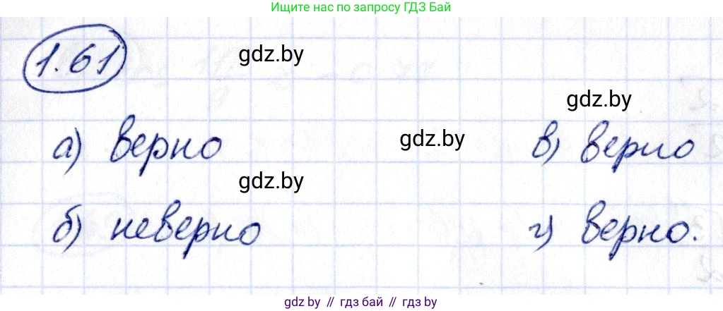 Алгебра, 10 класс Учебник, авторы: Арефьева Ирина Глебовна, Пирютко Ольга Николаевна, издательство Народная асвета, Минск, 2019, голубого цвета, страница 29, номер 1.61, Решение