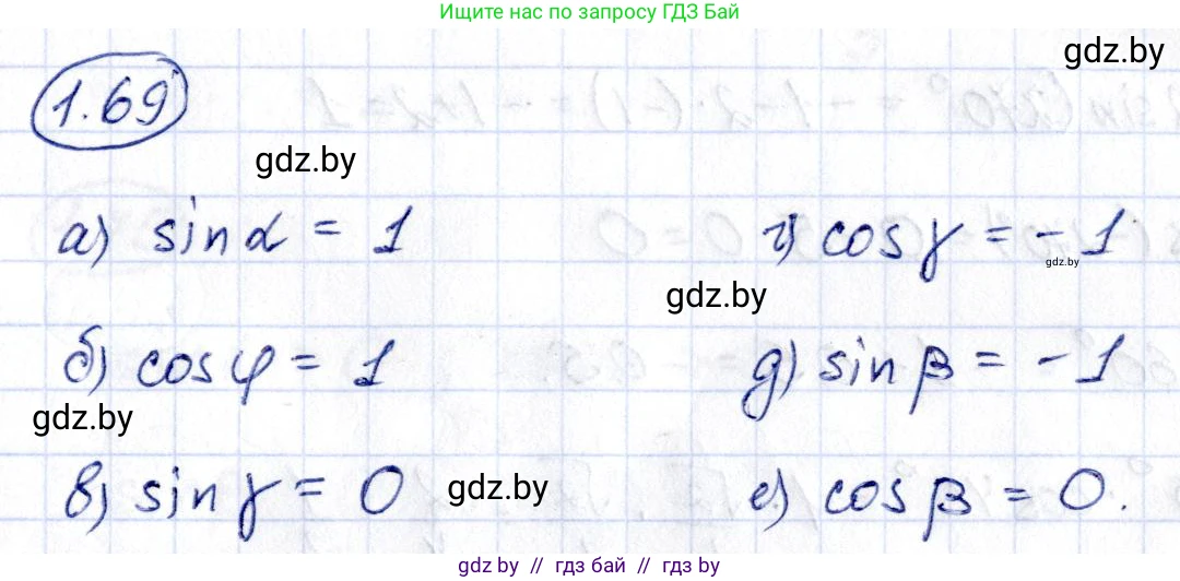 Алгебра, 10 класс Учебник, авторы: Арефьева Ирина Глебовна, Пирютко Ольга Николаевна, издательство Народная асвета, Минск, 2019, голубого цвета, страница 30, номер 1.69, Решение