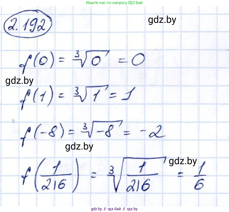 Алгебра, 10 класс Учебник, авторы: Арефьева Ирина Глебовна, Пирютко Ольга Николаевна, издательство Народная асвета, Минск, 2019, голубого цвета, страница 198, номер 2.192, Решение