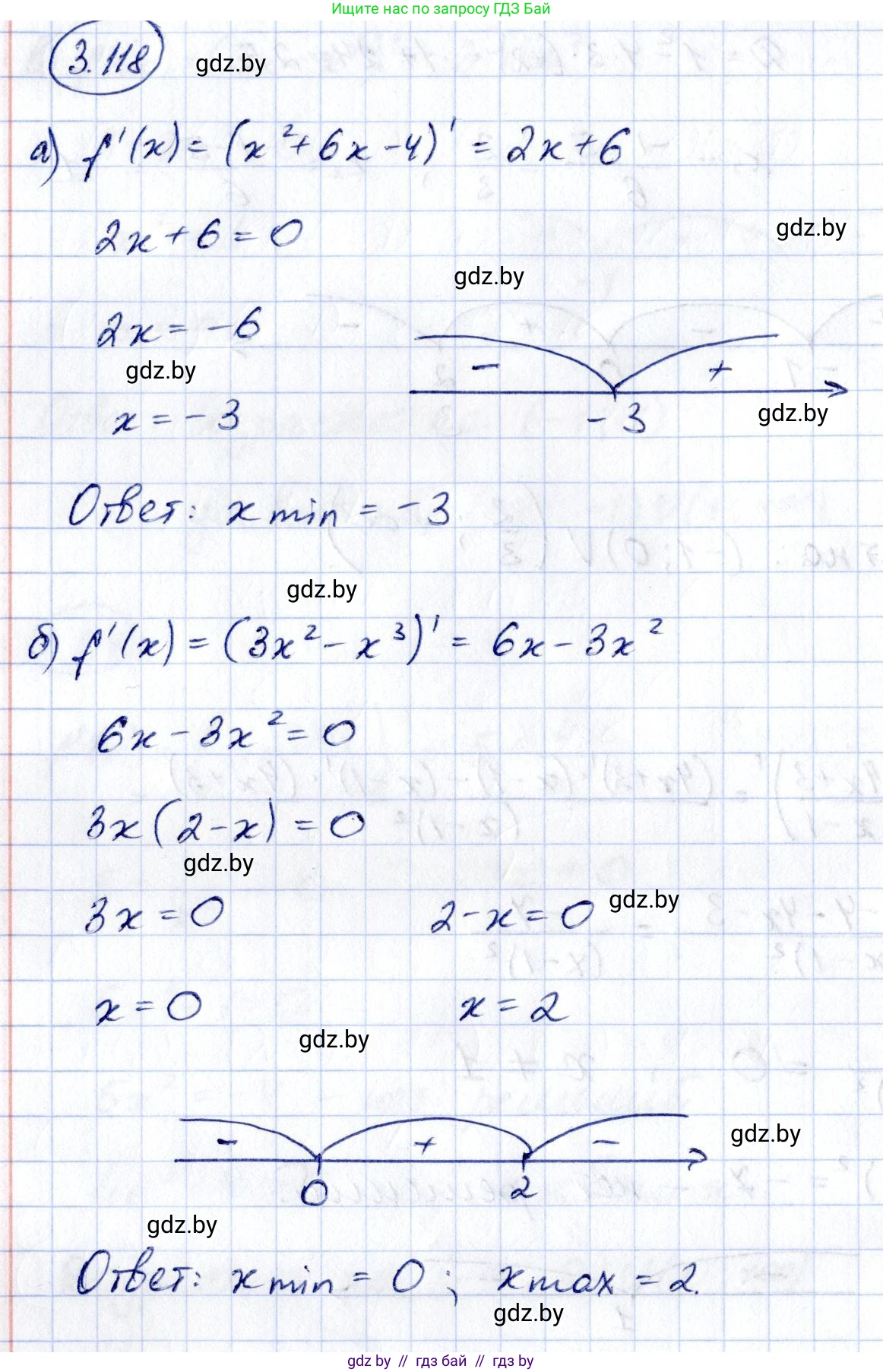 Алгебра, 10 класс Учебник, авторы: Арефьева Ирина Глебовна, Пирютко Ольга Николаевна, издательство Народная асвета, Минск, 2019, голубого цвета, страница 255, номер 3.118, Решение