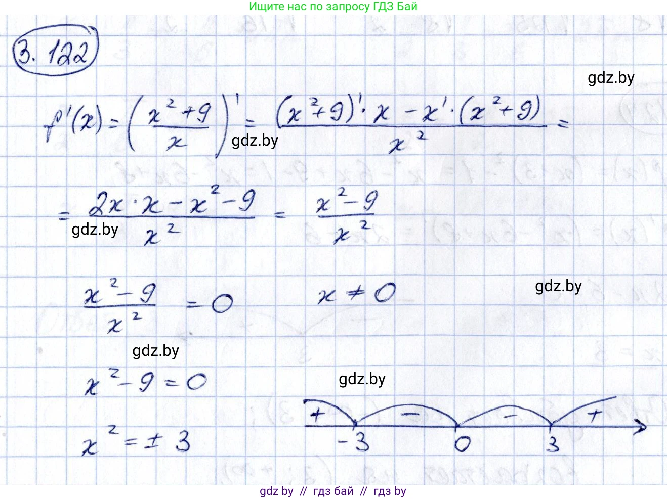 Алгебра, 10 класс Учебник, авторы: Арефьева Ирина Глебовна, Пирютко Ольга Николаевна, издательство Народная асвета, Минск, 2019, голубого цвета, страница 256, номер 3.122, Решение