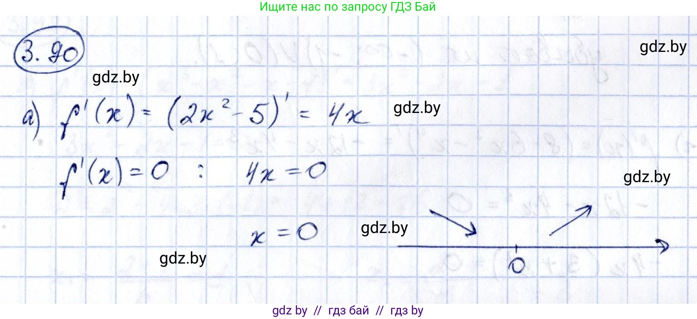 Алгебра, 10 класс Учебник, авторы: Арефьева Ирина Глебовна, Пирютко Ольга Николаевна, издательство Народная асвета, Минск, 2019, голубого цвета, страница 253, номер 3.90, Решение
