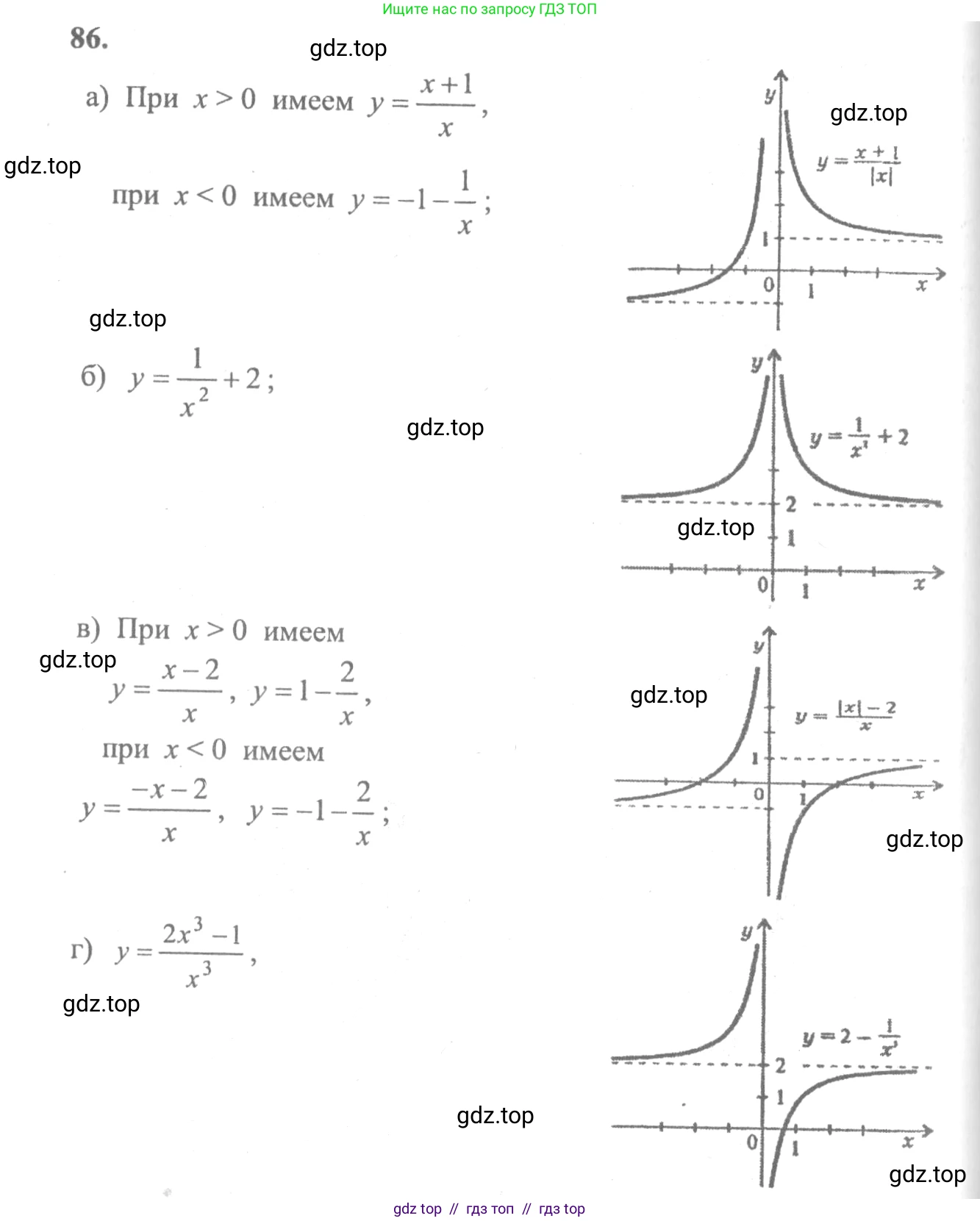 Алгебра, 10-11 класс Учебник, авторы: Колмогоров Андрей Николаевич, Абрамов Александр Михайлович, Дудницын Юрий Павлович, издательство Просвещение, Москва, 2008, зелёного цвета, страница 289, номер 86, Решение 2