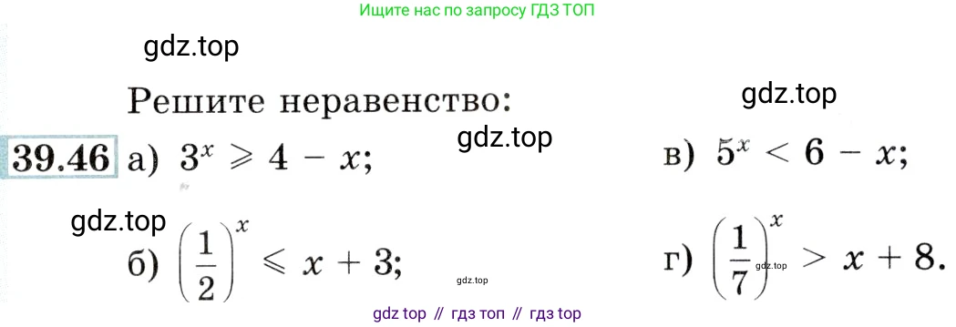 Алгебра, 10-11 класс Задачник, авторы: Мордкович Александр Григорьевич, Семенов Павел Владимирович, Денищева Лариса Олеговна, Корешкова Т А, Мишустина Татьяна Николаевна, Тульчинская Елена Ефимовна, издательство Мнемозина, Москва, 2019, Часть 2, страница 159, номер 39.46, Условие