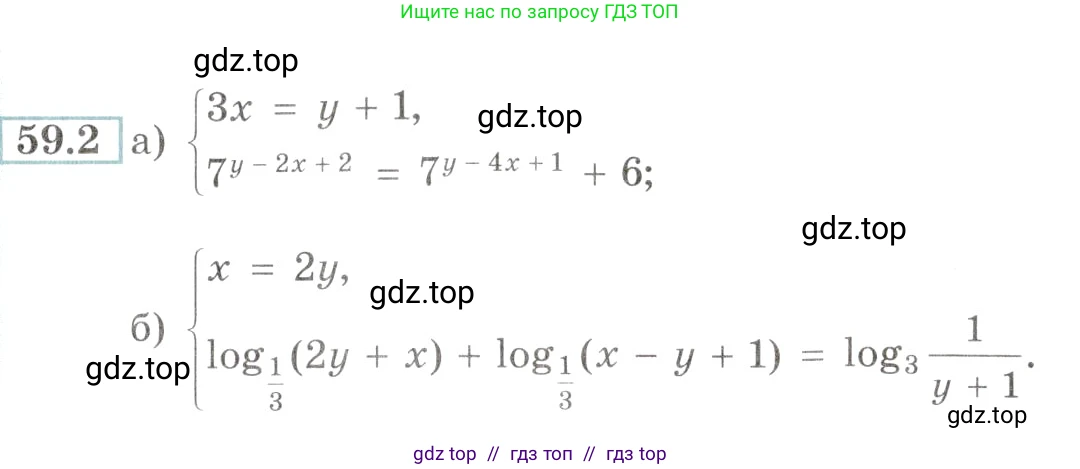 Алгебра, 10-11 класс Задачник, авторы: Мордкович Александр Григорьевич, Семенов Павел Владимирович, Денищева Лариса Олеговна, Корешкова Т А, Мишустина Татьяна Николаевна, Тульчинская Елена Ефимовна, издательство Мнемозина, Москва, 2019, Часть 2, страница 229, номер 59.2, Условие
