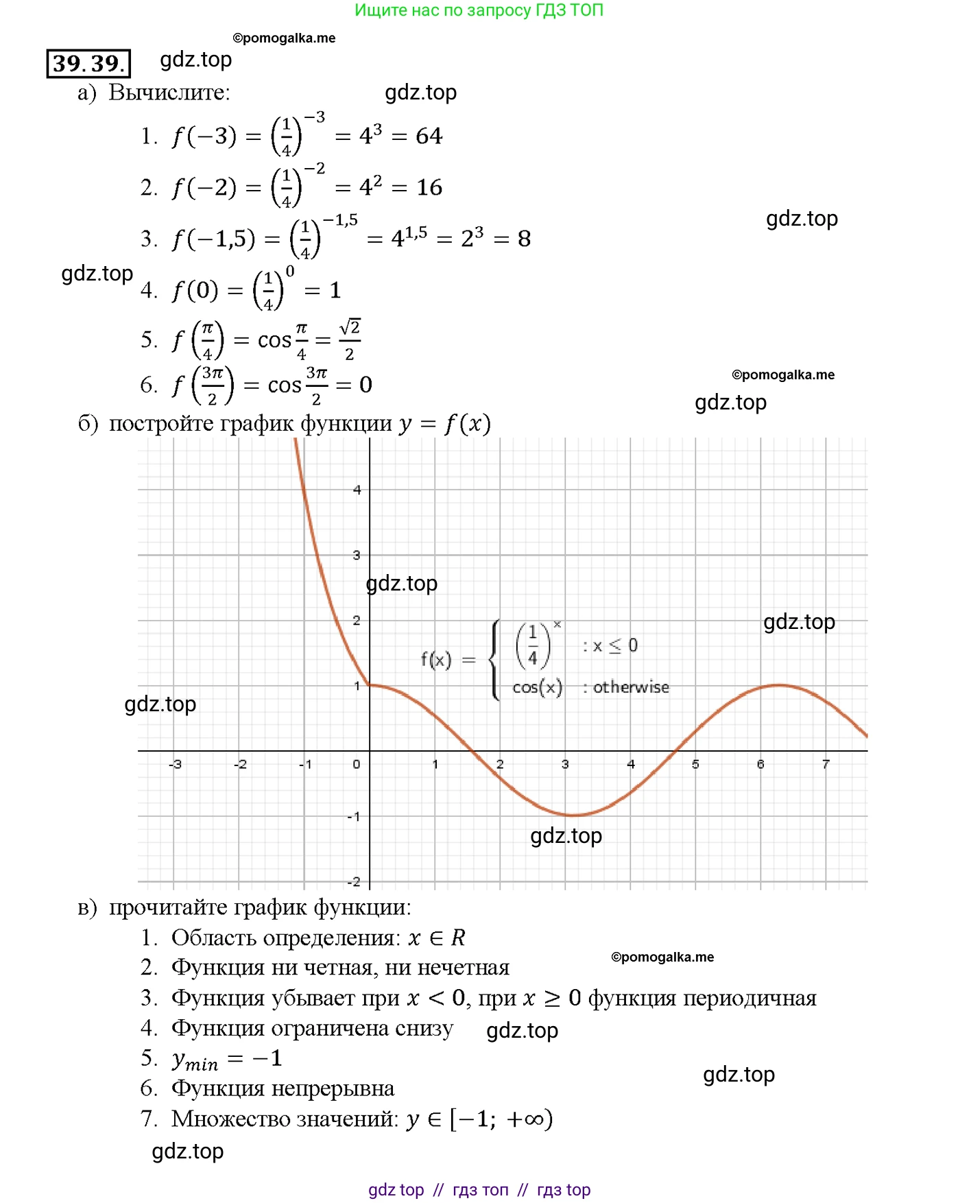 Алгебра, 10-11 класс Задачник, авторы: Мордкович Александр Григорьевич, Семенов Павел Владимирович, Денищева Лариса Олеговна, Корешкова Т А, Мишустина Татьяна Николаевна, Тульчинская Елена Ефимовна, издательство Мнемозина, Москва, 2019, Часть 2, страница 158, номер 39.39, Решение 1