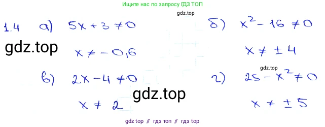 Алгебра, 10-11 класс Задачник, авторы: Мордкович Александр Григорьевич, Семенов Павел Владимирович, Денищева Лариса Олеговна, Корешкова Т А, Мишустина Татьяна Николаевна, Тульчинская Елена Ефимовна, издательство Мнемозина, Москва, 2019, Часть 2, страница 4, номер 1.4, Решение 3