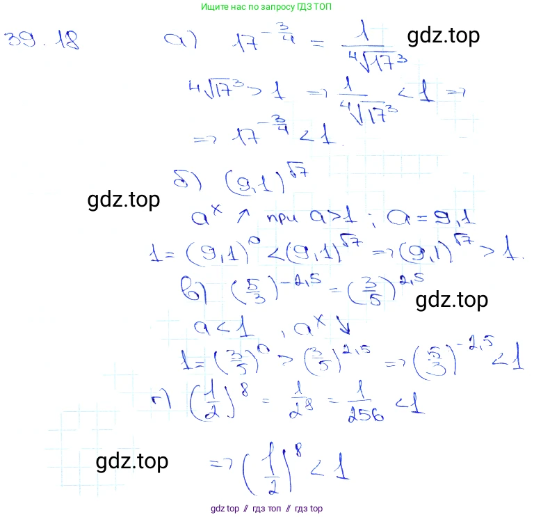 Алгебра, 10-11 класс Задачник, авторы: Мордкович Александр Григорьевич, Семенов Павел Владимирович, Денищева Лариса Олеговна, Корешкова Т А, Мишустина Татьяна Николаевна, Тульчинская Елена Ефимовна, издательство Мнемозина, Москва, 2019, Часть 2, страница 155, номер 39.18, Решение 3