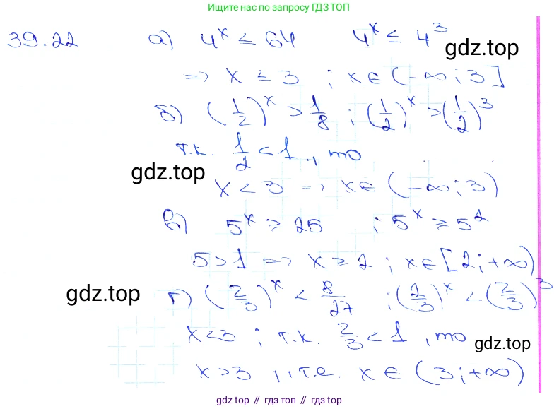 Алгебра, 10-11 класс Задачник, авторы: Мордкович Александр Григорьевич, Семенов Павел Владимирович, Денищева Лариса Олеговна, Корешкова Т А, Мишустина Татьяна Николаевна, Тульчинская Елена Ефимовна, издательство Мнемозина, Москва, 2019, Часть 2, страница 155, номер 39.22, Решение 3