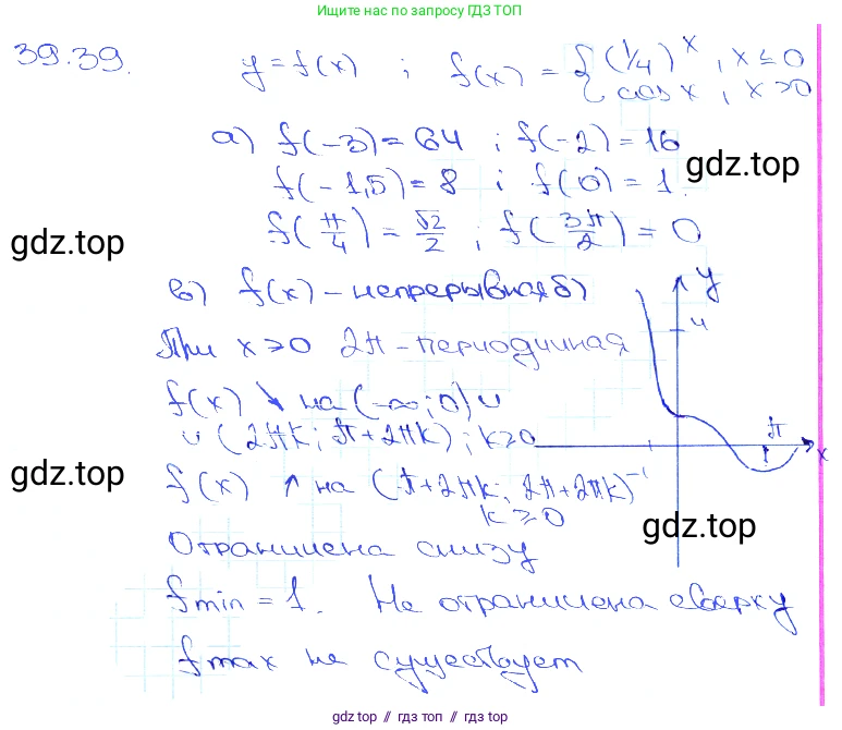 Алгебра, 10-11 класс Задачник, авторы: Мордкович Александр Григорьевич, Семенов Павел Владимирович, Денищева Лариса Олеговна, Корешкова Т А, Мишустина Татьяна Николаевна, Тульчинская Елена Ефимовна, издательство Мнемозина, Москва, 2019, Часть 2, страница 158, номер 39.39, Решение 3