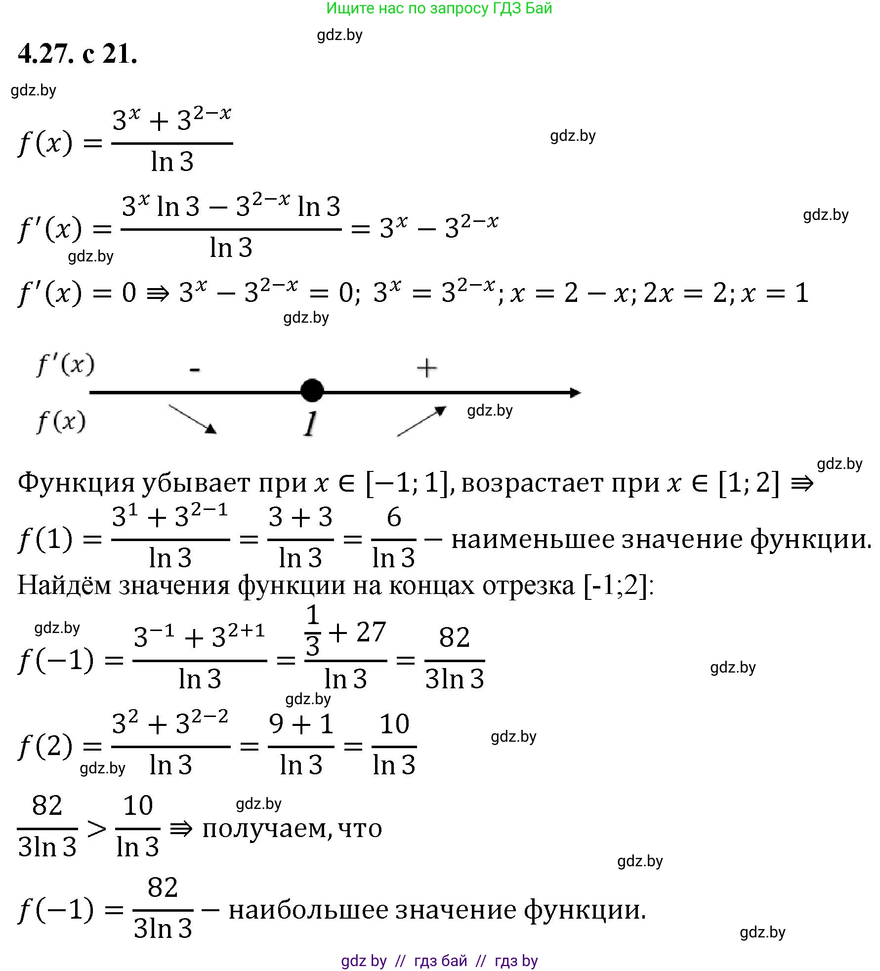 Алгебра, 11 класс Сборник задач, авторы: Арефьева Ирина Глебовна, Пирютко Ольга Николаевна, издательство Народная асвета, Минск, 2020, белого цвета, страница 21, номер 27, Решение