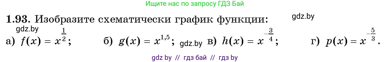 Алгебра, 11 класс Учебник, авторы: Арефьева Ирина Глебовна, Пирютко Ольга Николаевна, издательство Народная асвета, Минск, 2020, бирюзового цвета, страница 29, номер 1.93, Условие