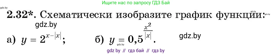 Алгебра, 11 класс Учебник, авторы: Арефьева Ирина Глебовна, Пирютко Ольга Николаевна, издательство Народная асвета, Минск, 2020, бирюзового цвета, страница 55, номер 2.32, Условие