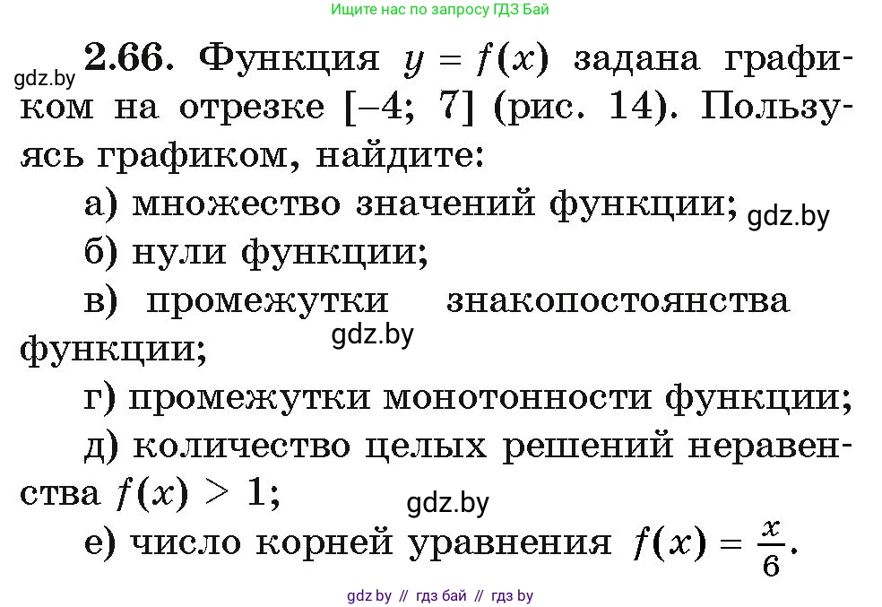 Алгебра, 11 класс Учебник, авторы: Арефьева Ирина Глебовна, Пирютко Ольга Николаевна, издательство Народная асвета, Минск, 2020, бирюзового цвета, страница 59, номер 2.66, Условие