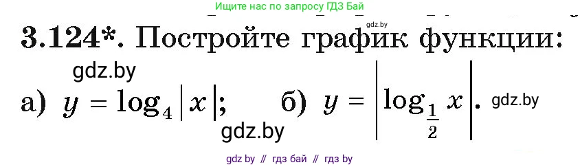 Алгебра, 11 класс Учебник, авторы: Арефьева Ирина Глебовна, Пирютко Ольга Николаевна, издательство Народная асвета, Минск, 2020, бирюзового цвета, страница 128, номер 3.124, Условие