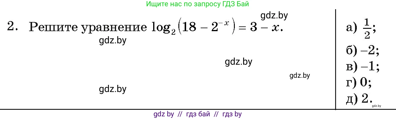 Алгебра, 11 класс Учебник, авторы: Арефьева Ирина Глебовна, Пирютко Ольга Николаевна, издательство Народная асвета, Минск, 2020, бирюзового цвета, страница 255, номер 2, Условие
